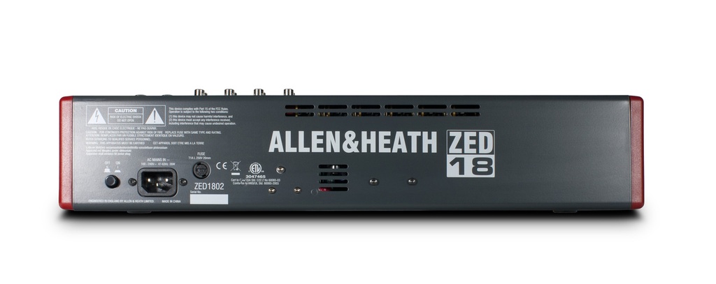 Allen & Heath ZED18 Mixing Console 10m/4st