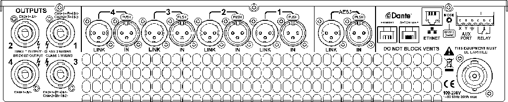 LINEA RESEARCH 44 M10 4x2500W/4Ohm amplifier