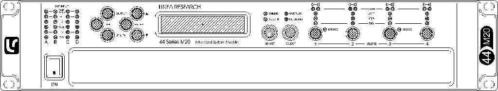 LINEA RESEARCH 44 M10 4x2500W/4Ohm amplifier