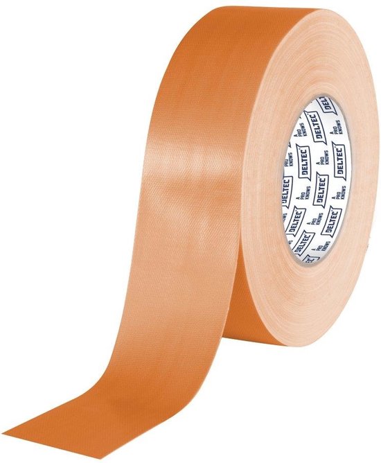 DELTEC Tape oranje 50mm 50 mtr p/rol