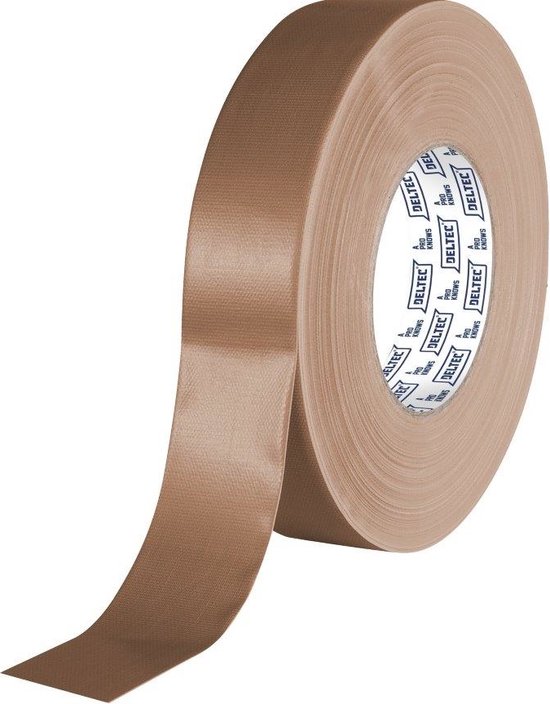 DELTEC Tape bruin 38mm 50 mtr p/rol