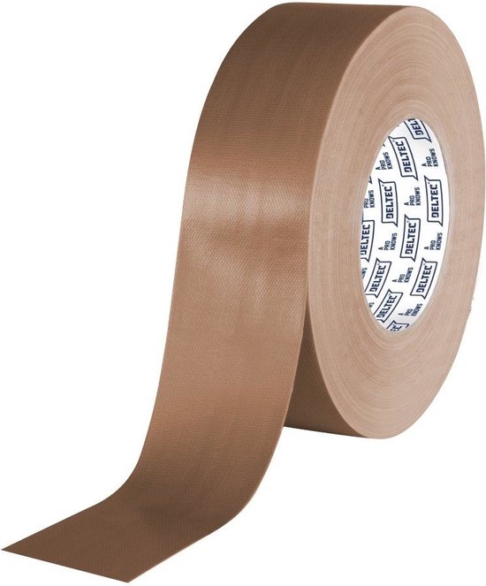 DELTEC Tape bruin 50mm 50 mtr p/rol